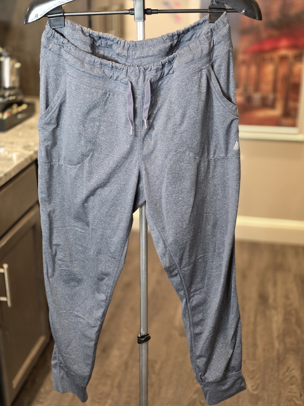 Women's Heather Blue Drawstring Jogger Pants